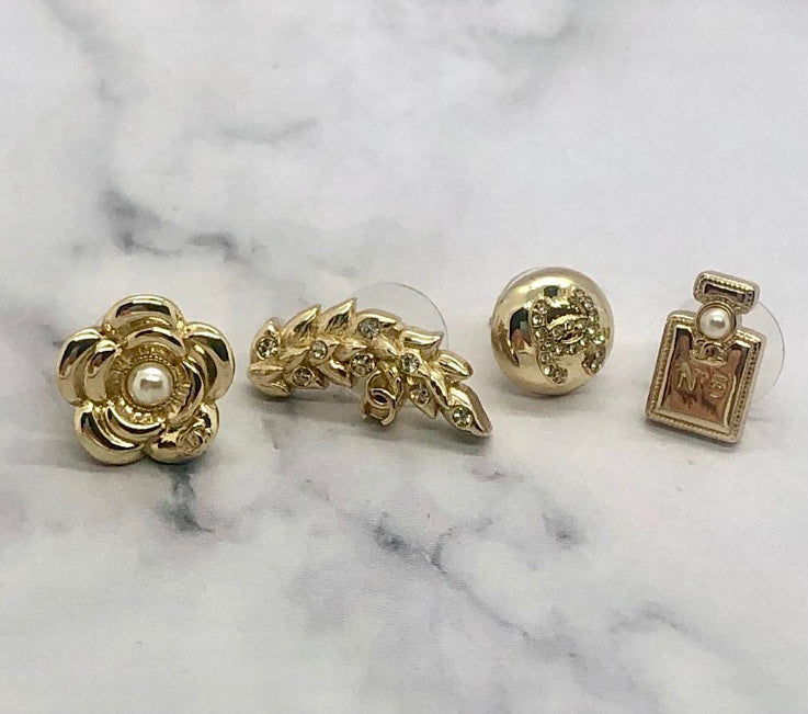 CHANEL 4 Piece Brooch Pin Set - Preowned