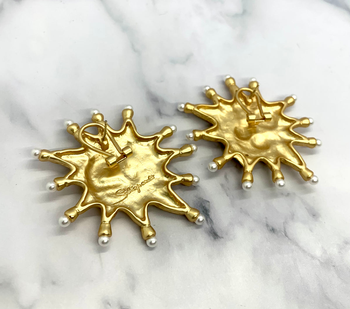 SCHIAPARELLI Sun Deity Statement Earrings - Pre owned