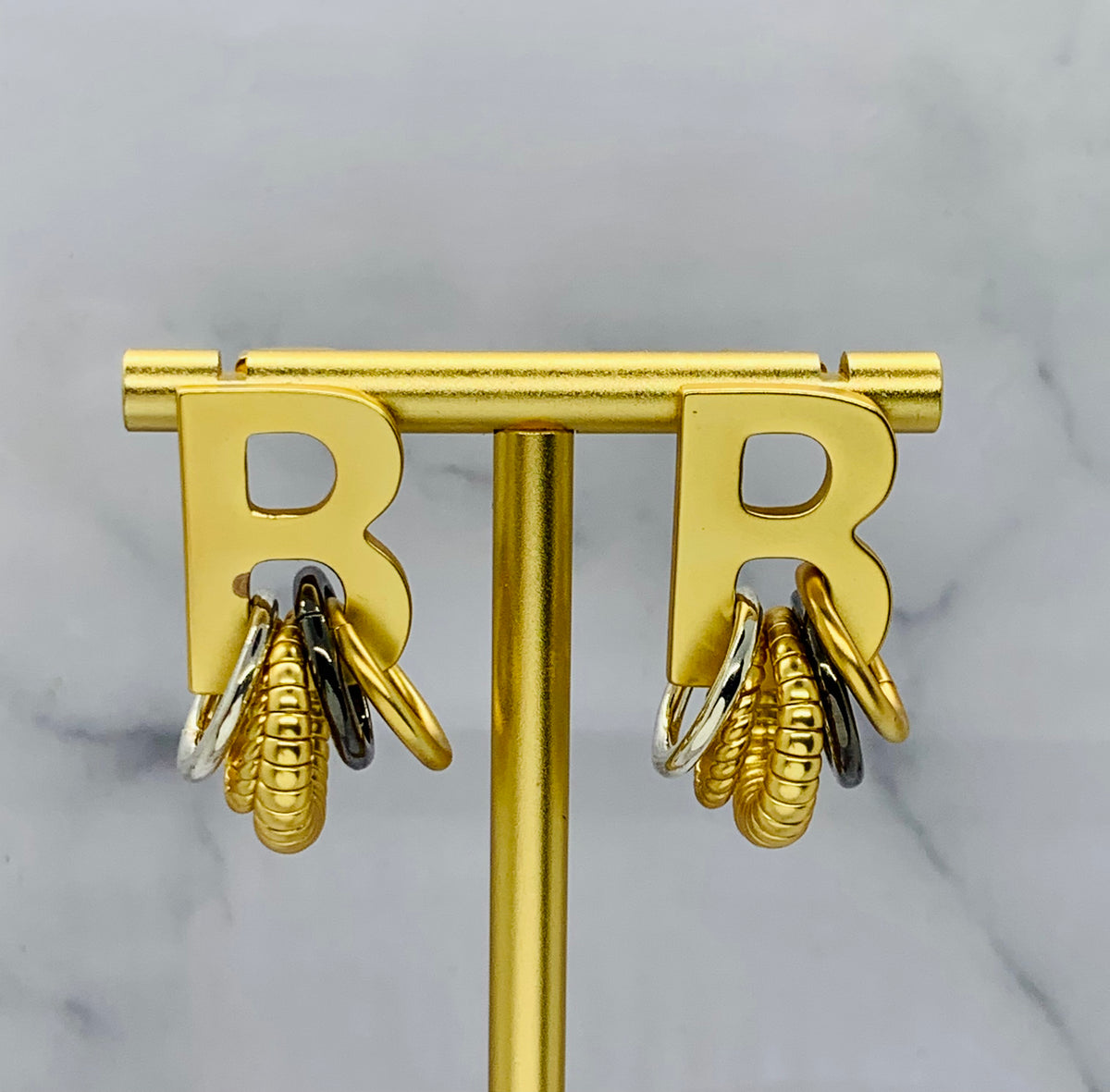 BALENCIAGA BB Hoop Earrings - Pre owned