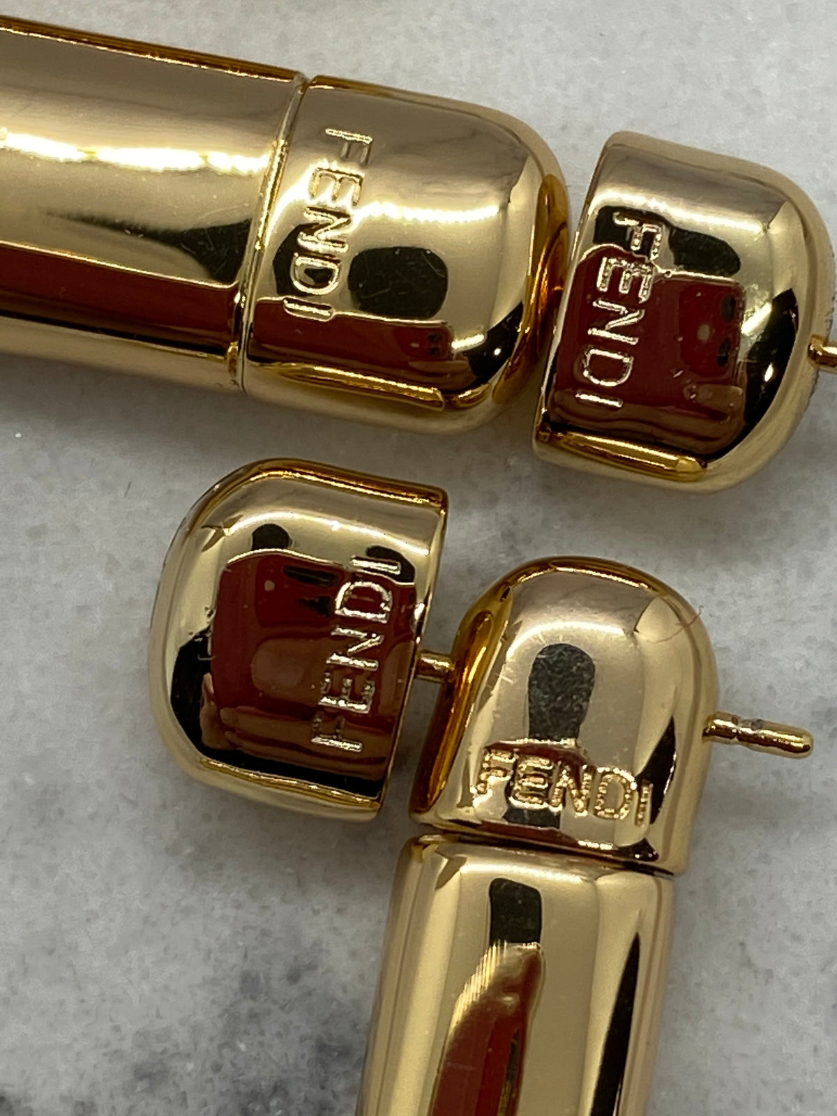 FENDI F Gold Metal Earrings - Pre owned