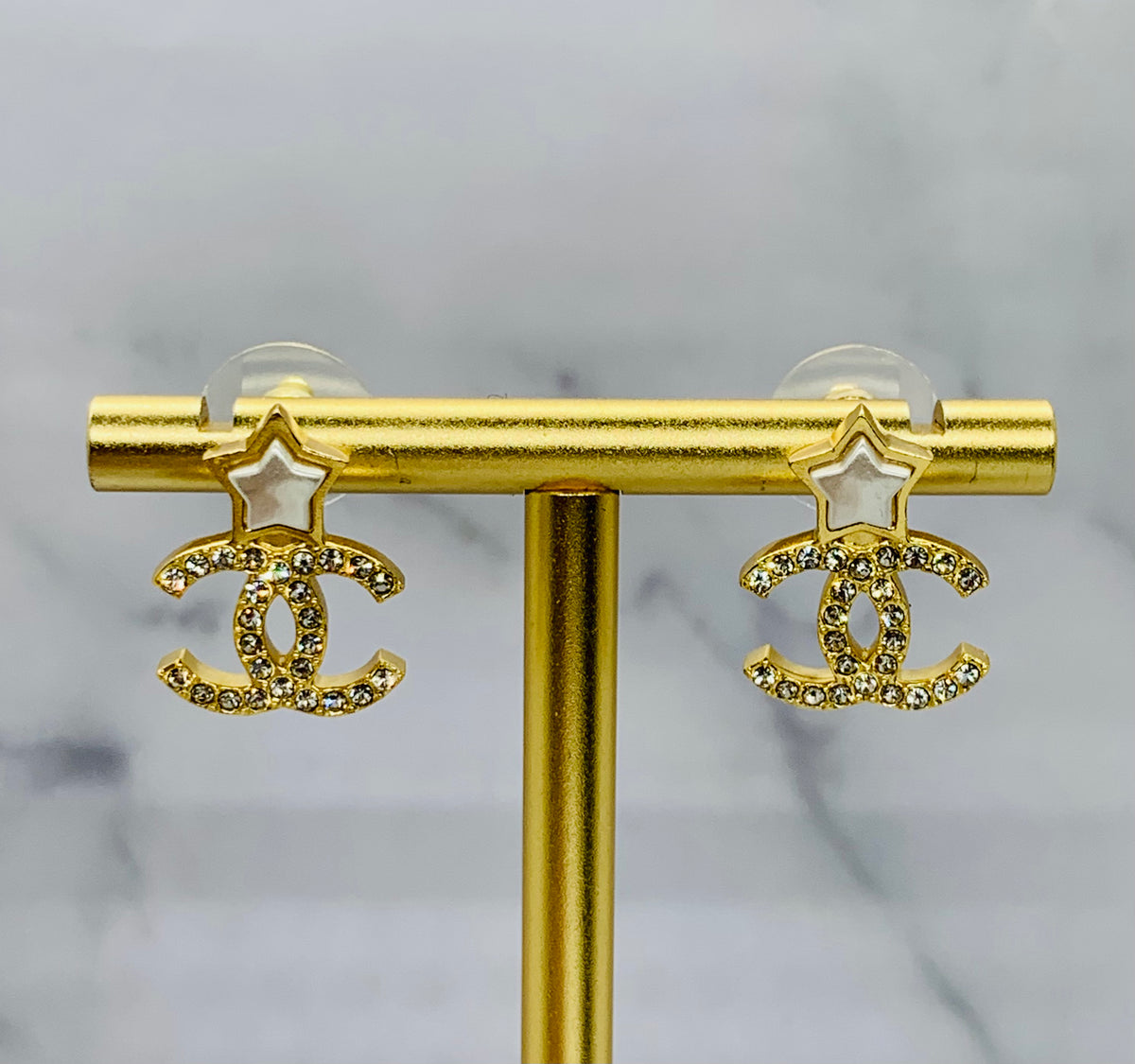 CHANEL CC Star Earrings - USED