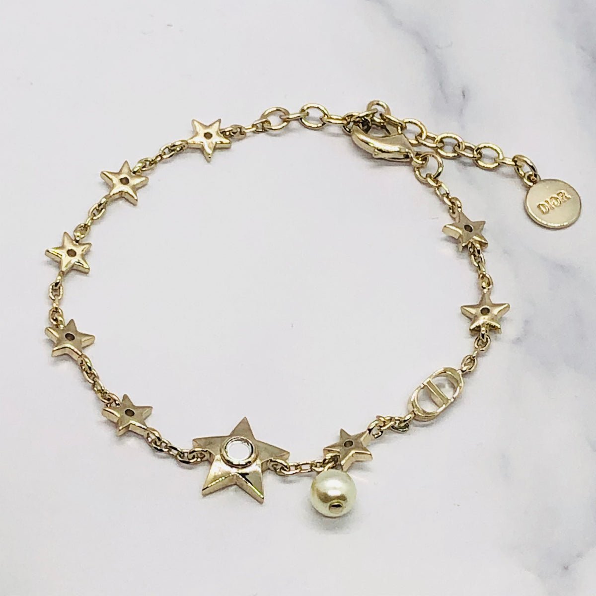 CHRISTIAN DIOR CD Star Rhinestone Bracelet - Pre owned