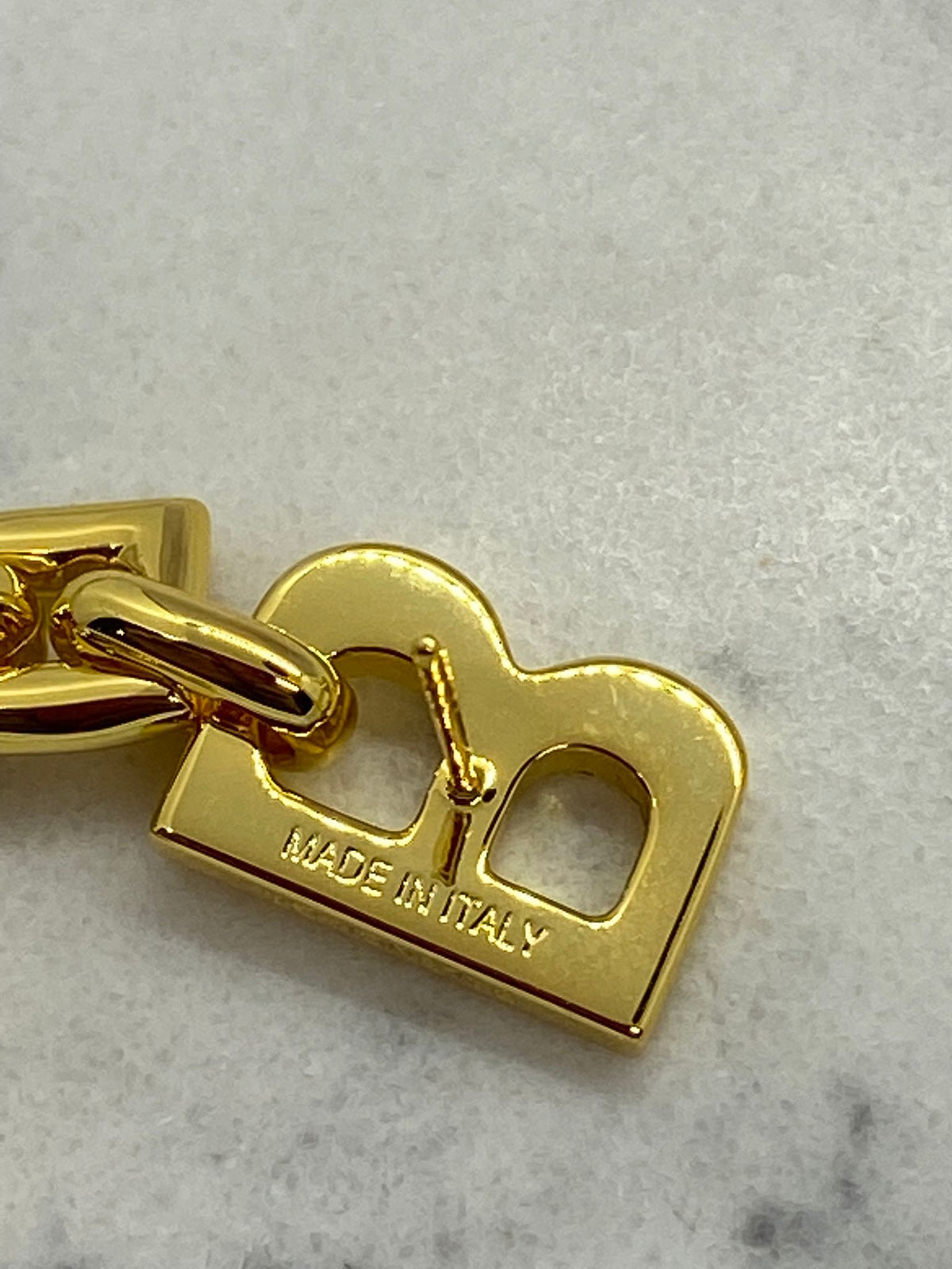 BALENCIAGA B Gold Tone Chain Earrings - Pre owned