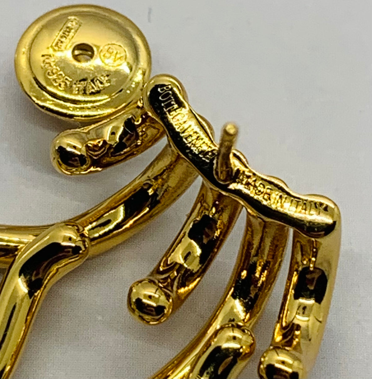 BOTTEGA VENETA Gold Tone Loop Earrings - Pre owned