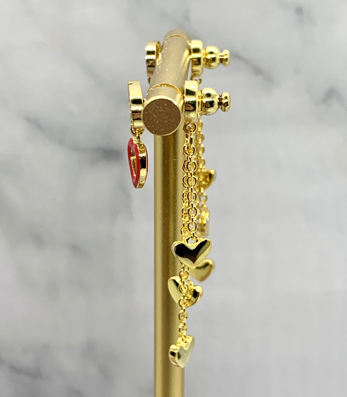CHRISTIAN DIOR Hearts Pendant Earrings - Pre owned