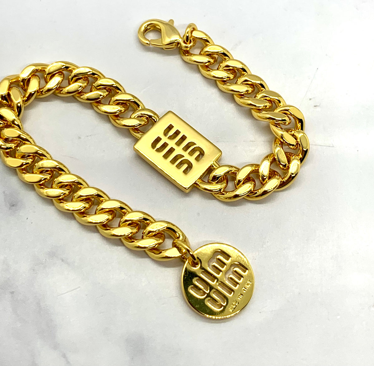 MIU MIU Monogram Chain Bracelet - Pre owned