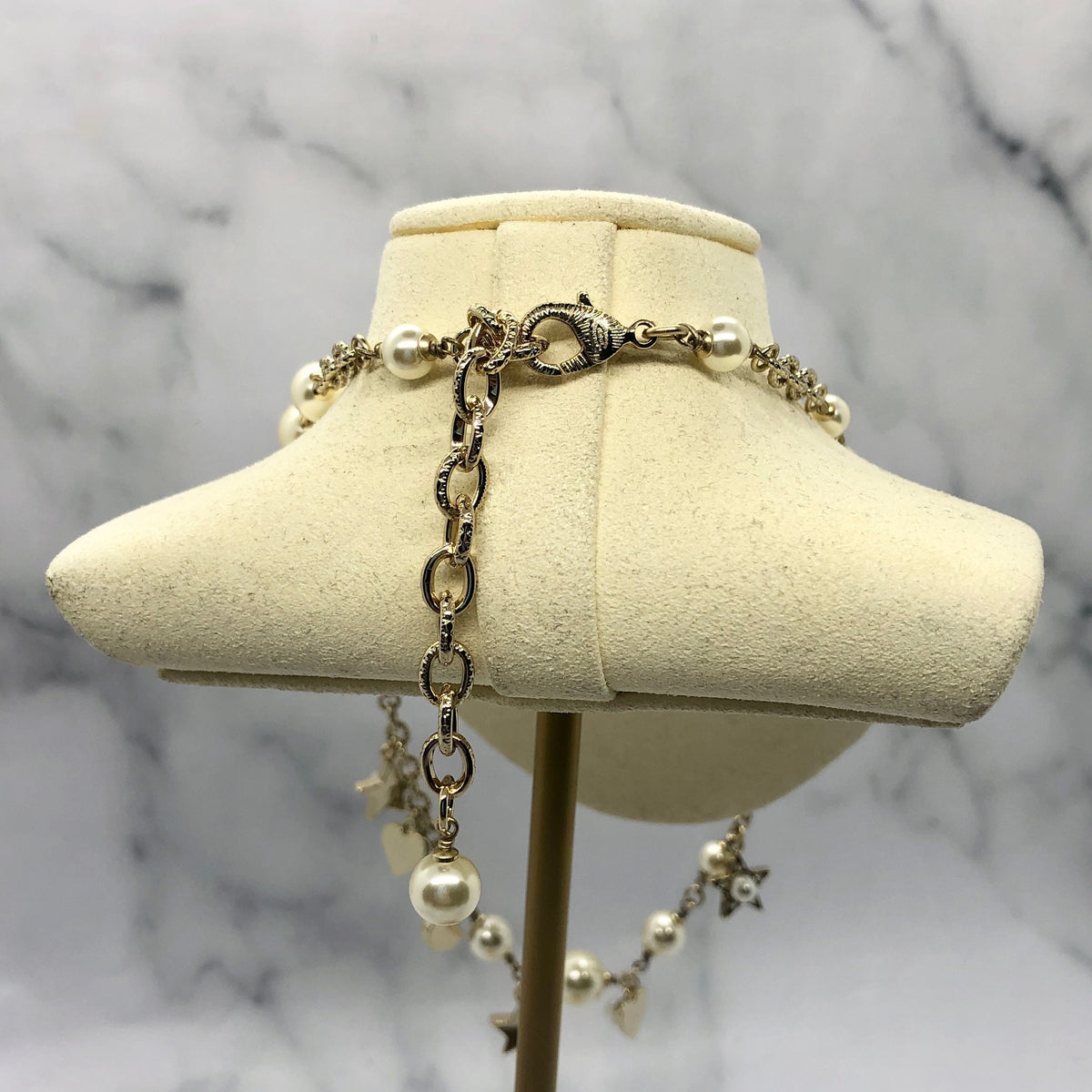 CHANEL CC Stars Charm Necklace - USED