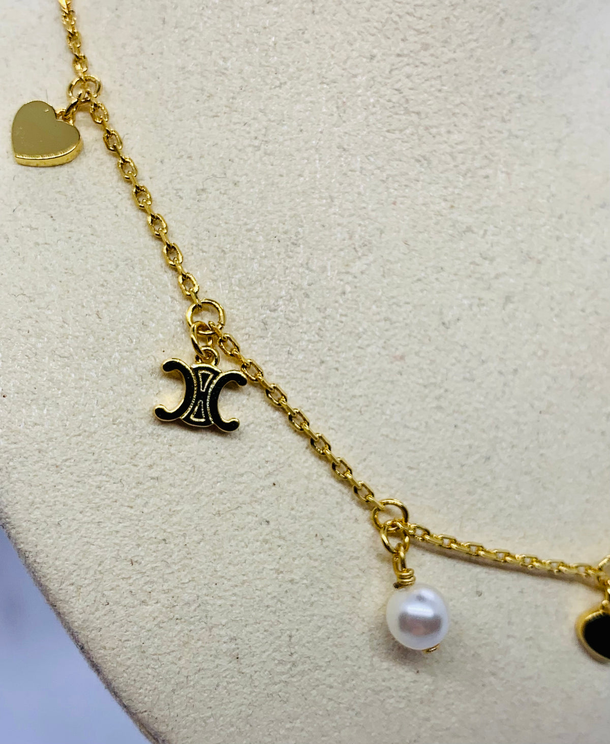 CELINE Monogram Charm Necklace - Pre owned