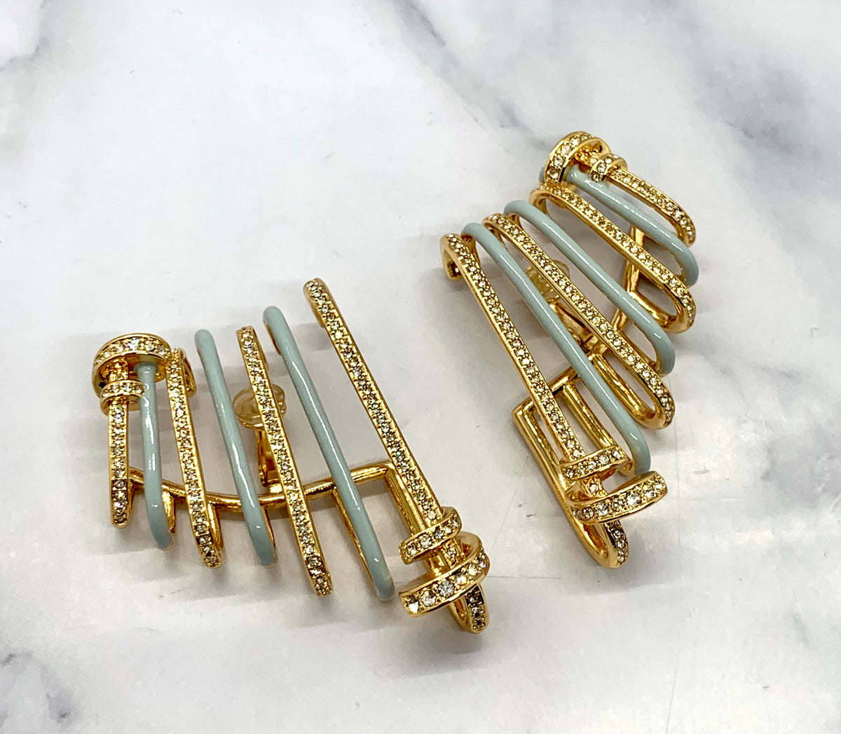 FENDI Rhinestone Cuff Earrings - Pre owned