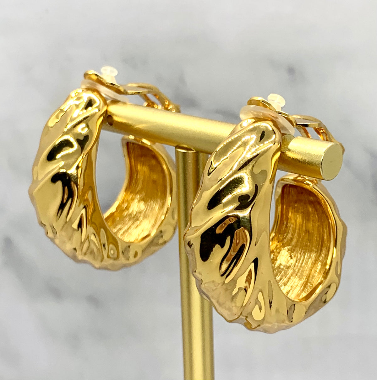 YSL YVES SAINT LAURENT Clip On Statement Earrings - Pre owned