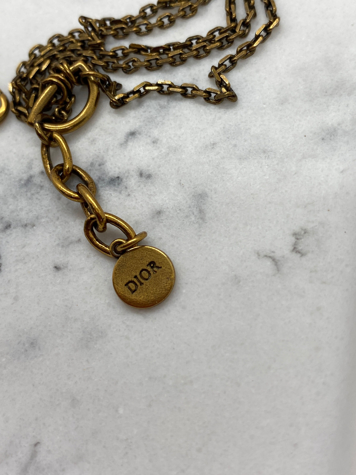 CHRISTIAN DIOR J'Adior Rhinestone Chain Bracelet - Pre owned