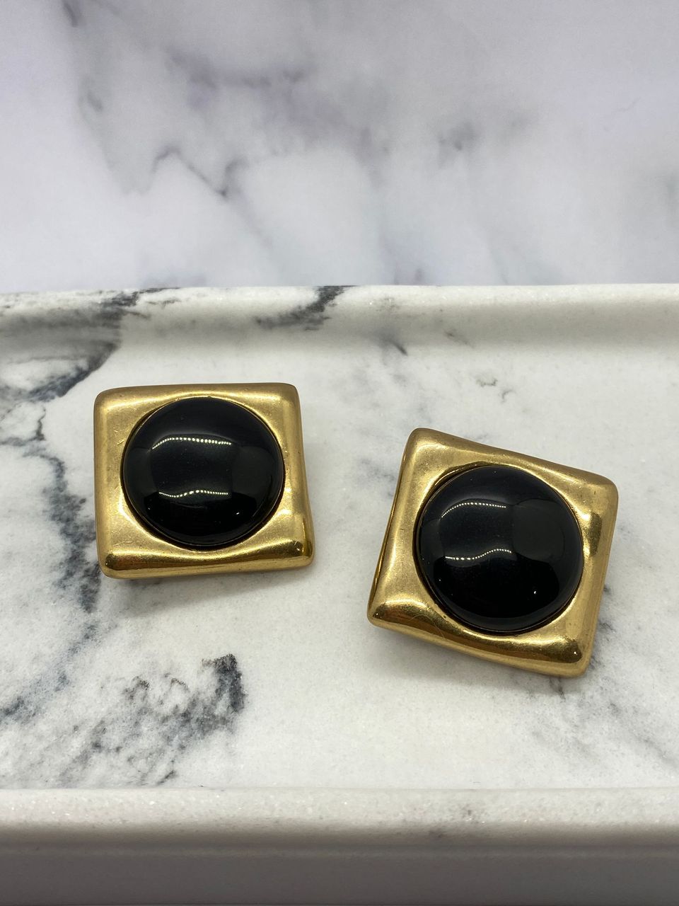 YSL Yves Saint Laurent Geometric Runway Earrings - Pre owned