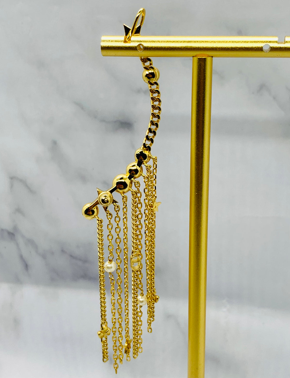 CHRISTIAN DIOR Single Fringe Ear Cuff - Pre owned