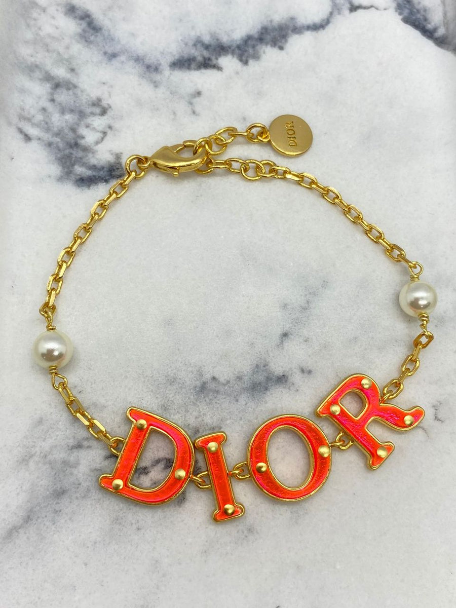 CHRISTIAN DIOR Monogram Orange Bracelet - Pre owned