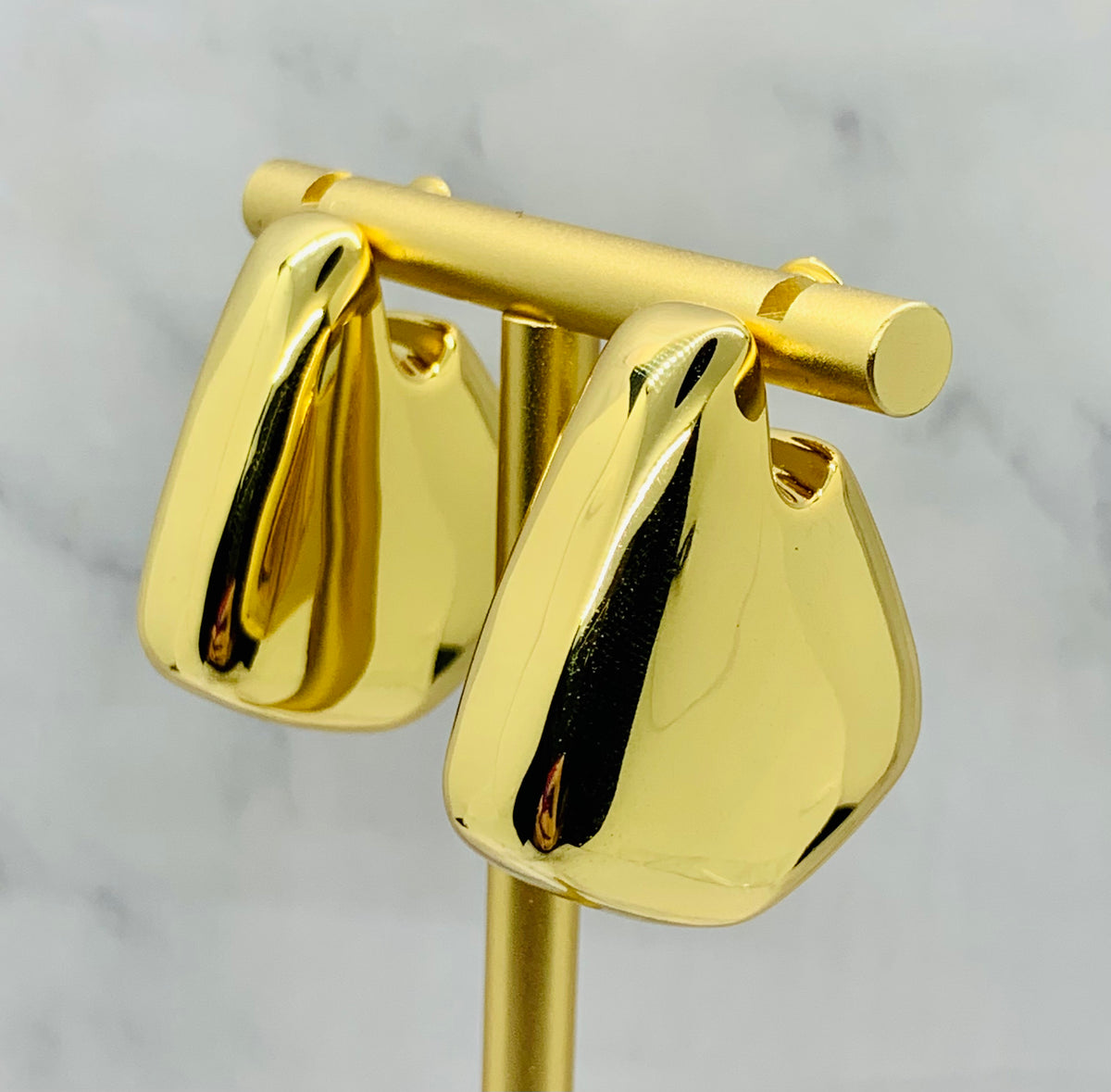 BOTTEGA VENETA Gold Tone Earrings - Pre owned