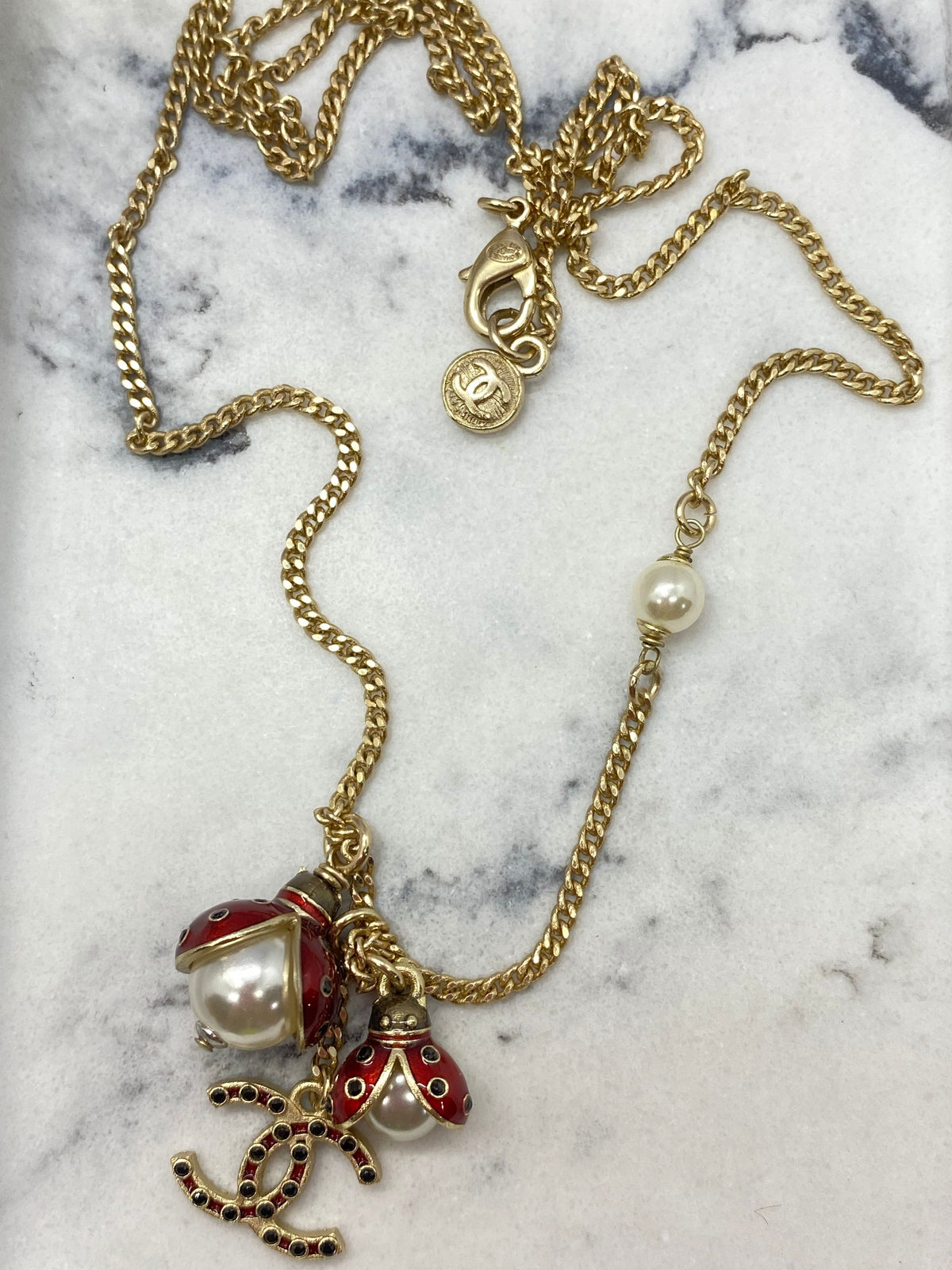 CHANEL CC Ladybug Necklace - Pre owned