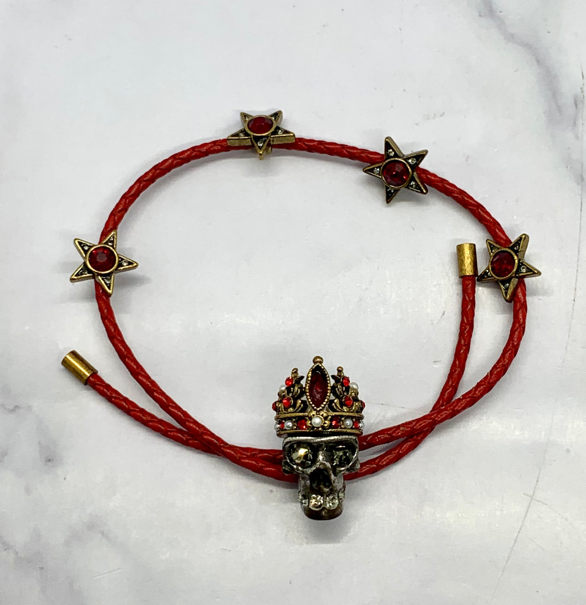 ALEXANDER MCQUEEN Skull Red Rope Bracelet - Pre owned
