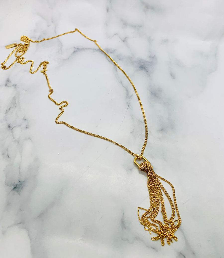 YSL YVES SAINT LAURENT Tassel Necklace - Pre owned