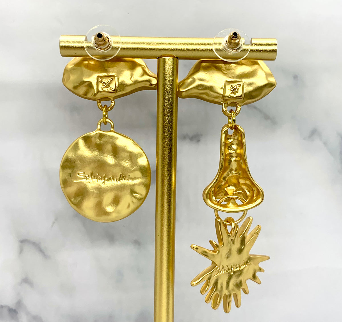 SCHIAPARELLI Statement Pendant Eye Earrings - Pre owned
