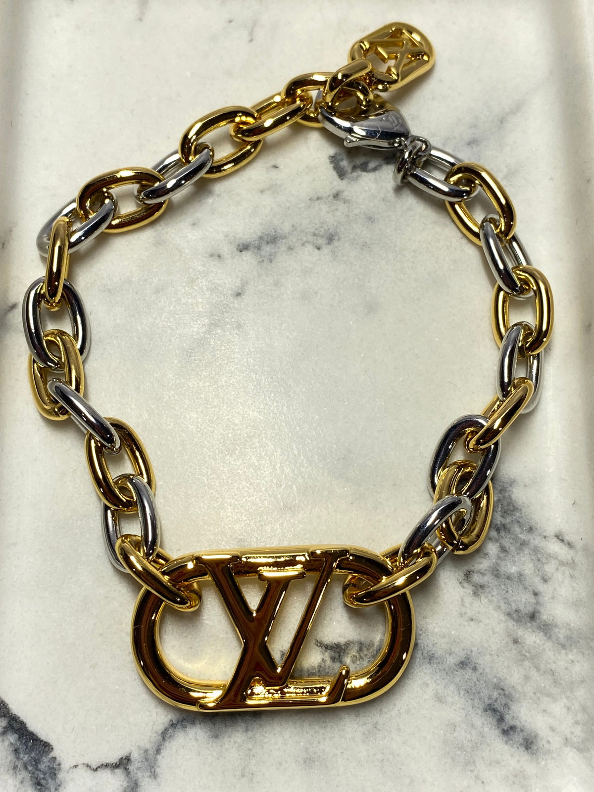 LOUIS VUITTON Gold & Silver Bracelet - USED