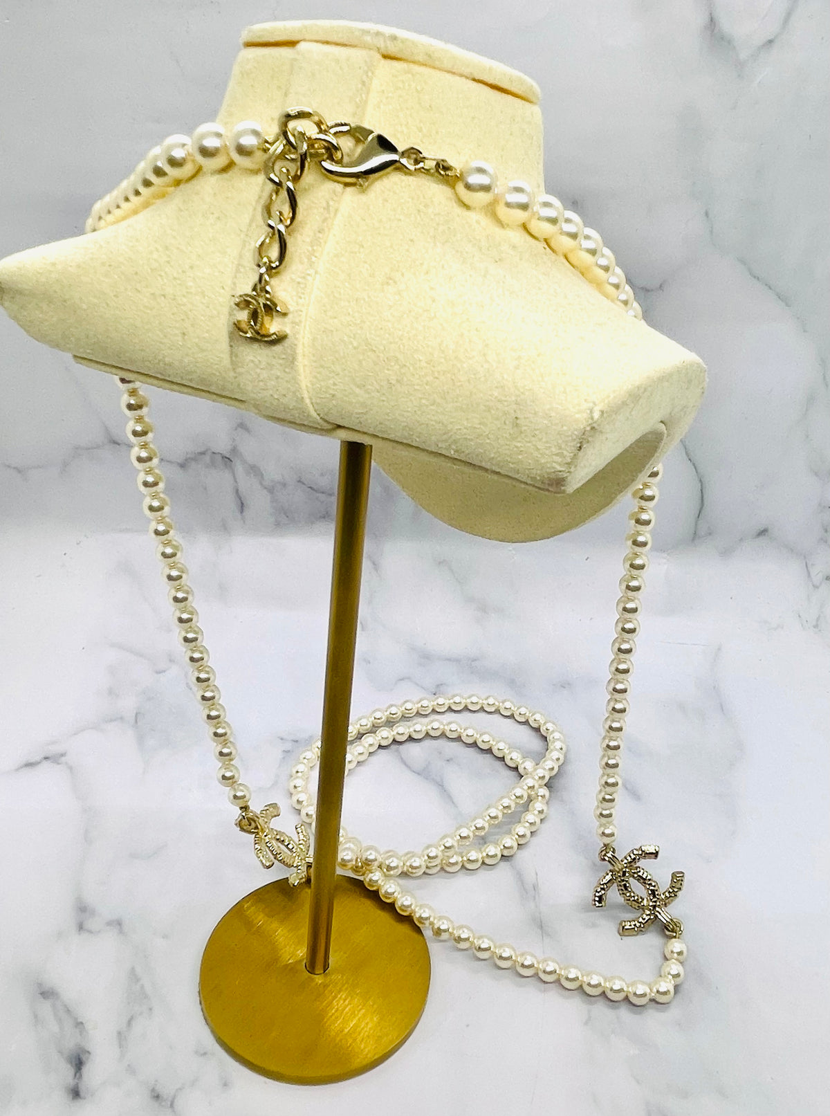 CHANEL CC Pearl Layered Necklace - Pre owned