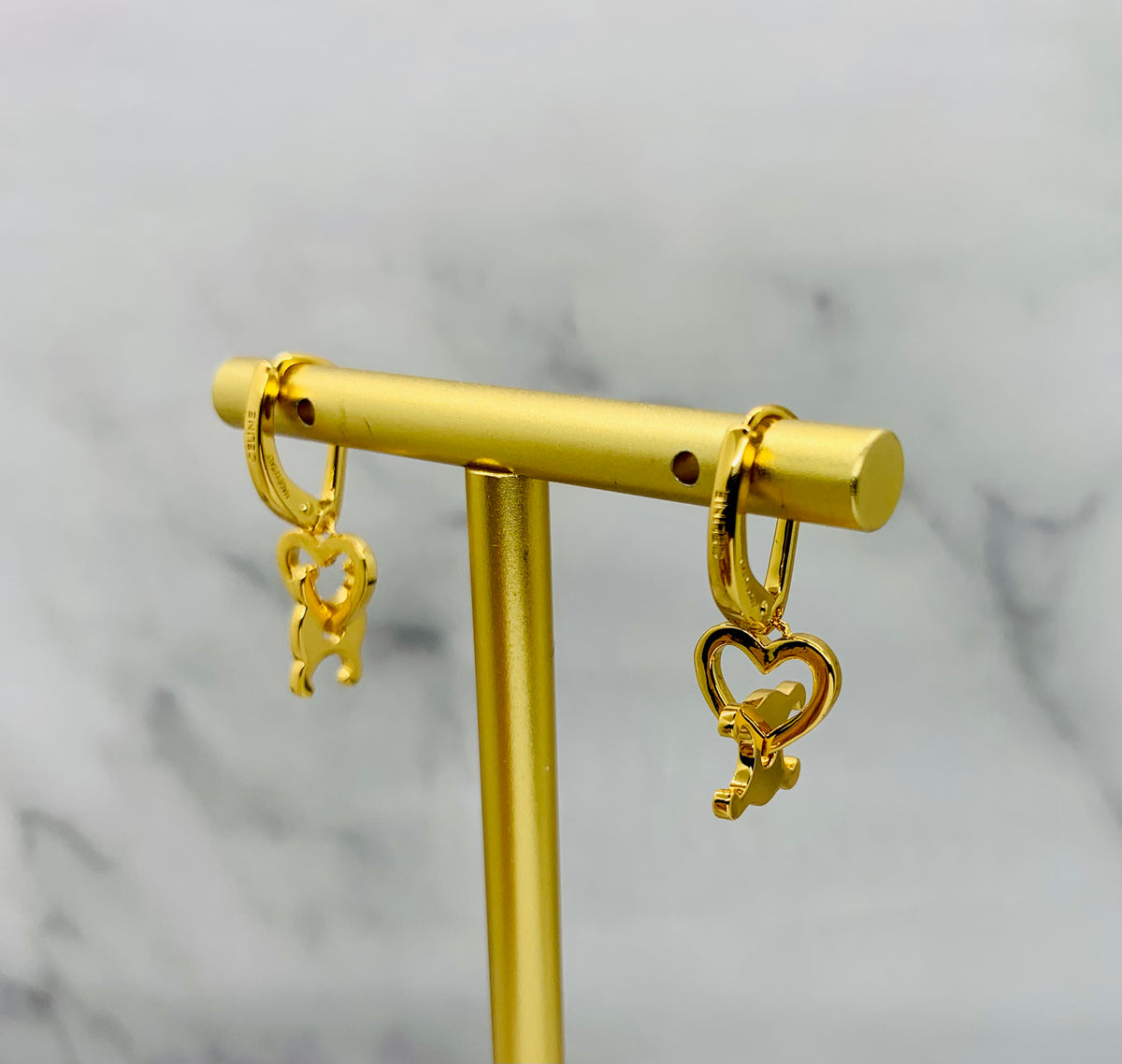 CELINE Heart Pendant Earrings - Pre owned