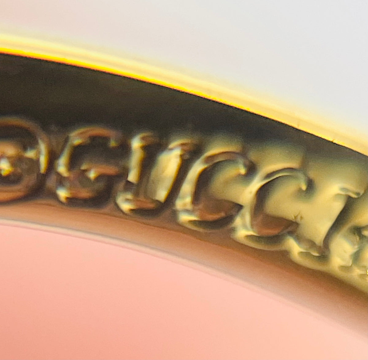 GUCCI Rhinestone Monogram Ring Size 7 - Pre owned