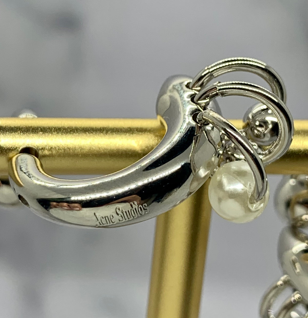 ACNE STUDIOS Silver Hoop Earrings - Pre owned