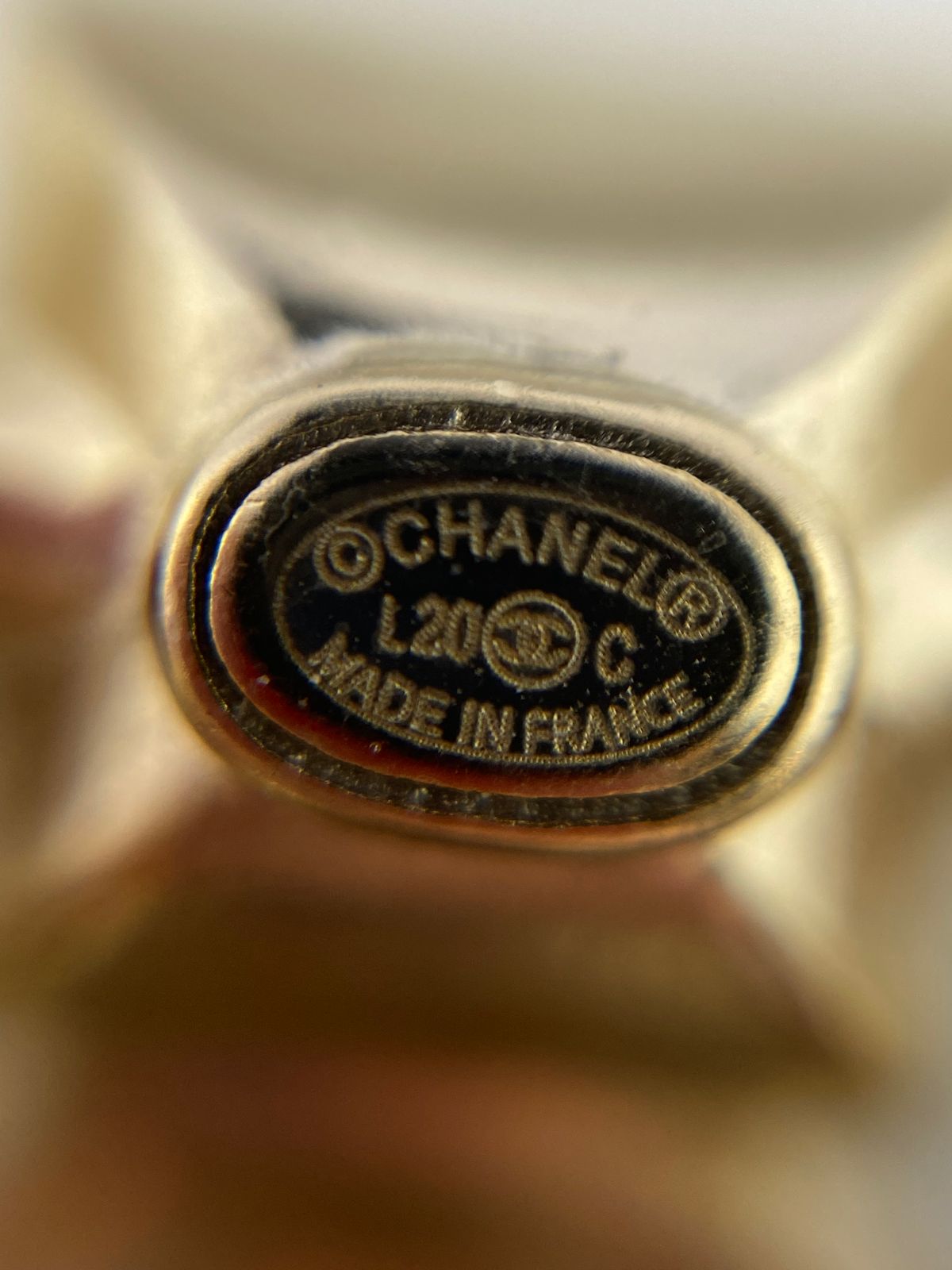 CHANEL CC Brass Tone & Rhinestone Luxury Brooch Pin - Pre owned