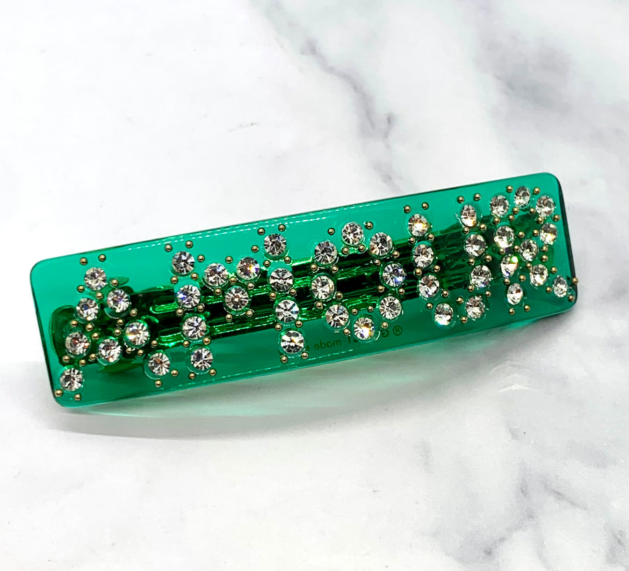 GUCCI Amour Green Clear Hair Clip Barrette - Pre owned