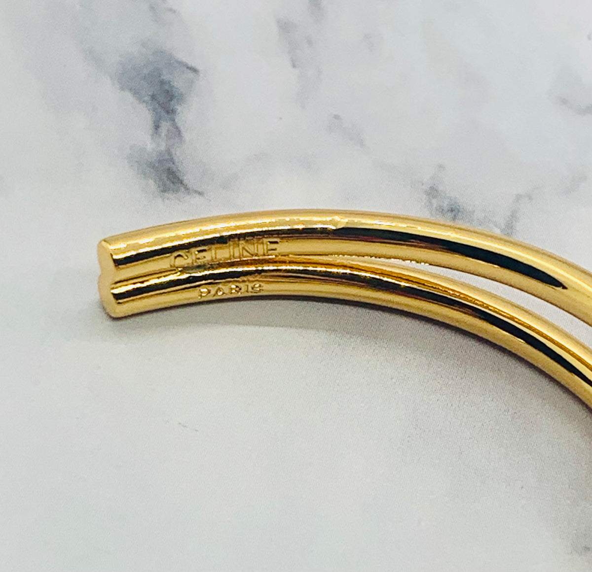 CELINE Gold Tone Knot Bracelet - Pre owned