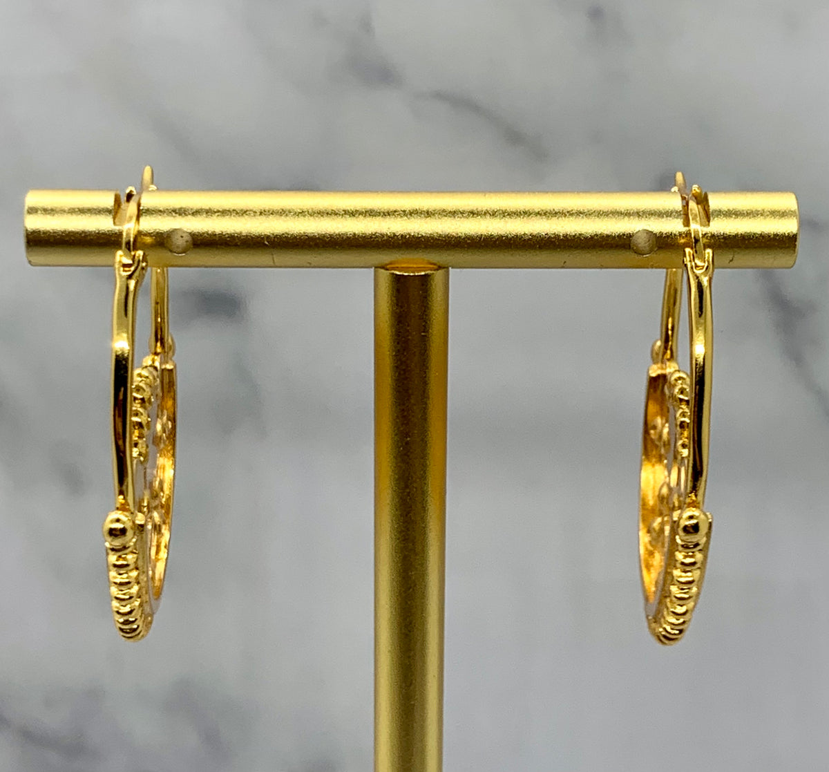CELINE Ornate Hoop Earrings - Pre owned