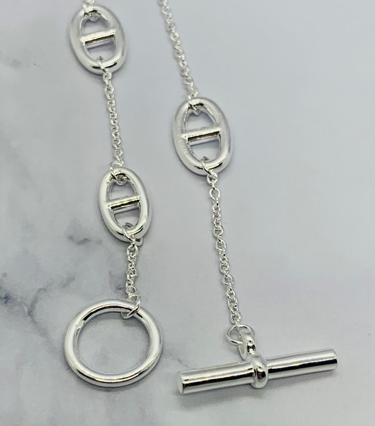 HERMES Silver Chain Bracelet - Pre owned