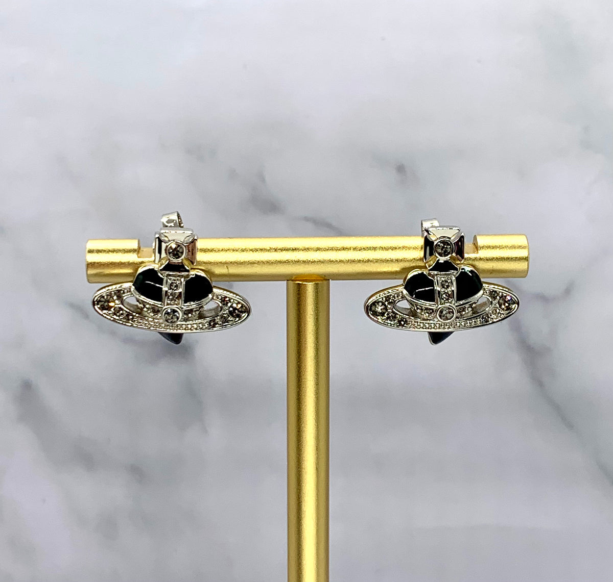 VIVIENNE WESTWOOD Orb Rhinestone Earrings - Pre owned
