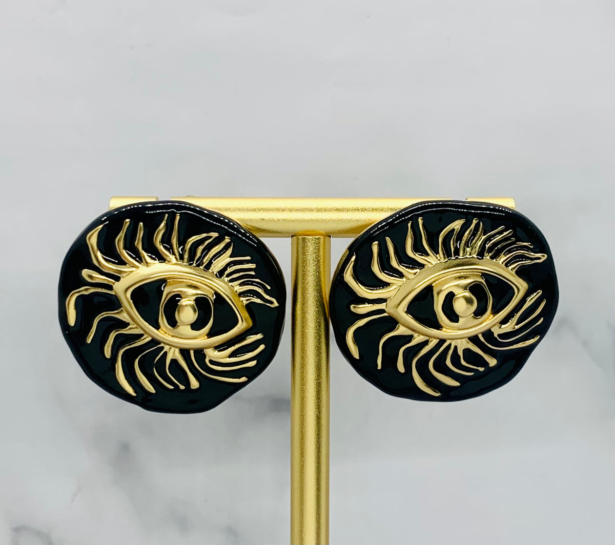 SCHIAPARELLI Spider Eye Statement Earrings - Pre owned