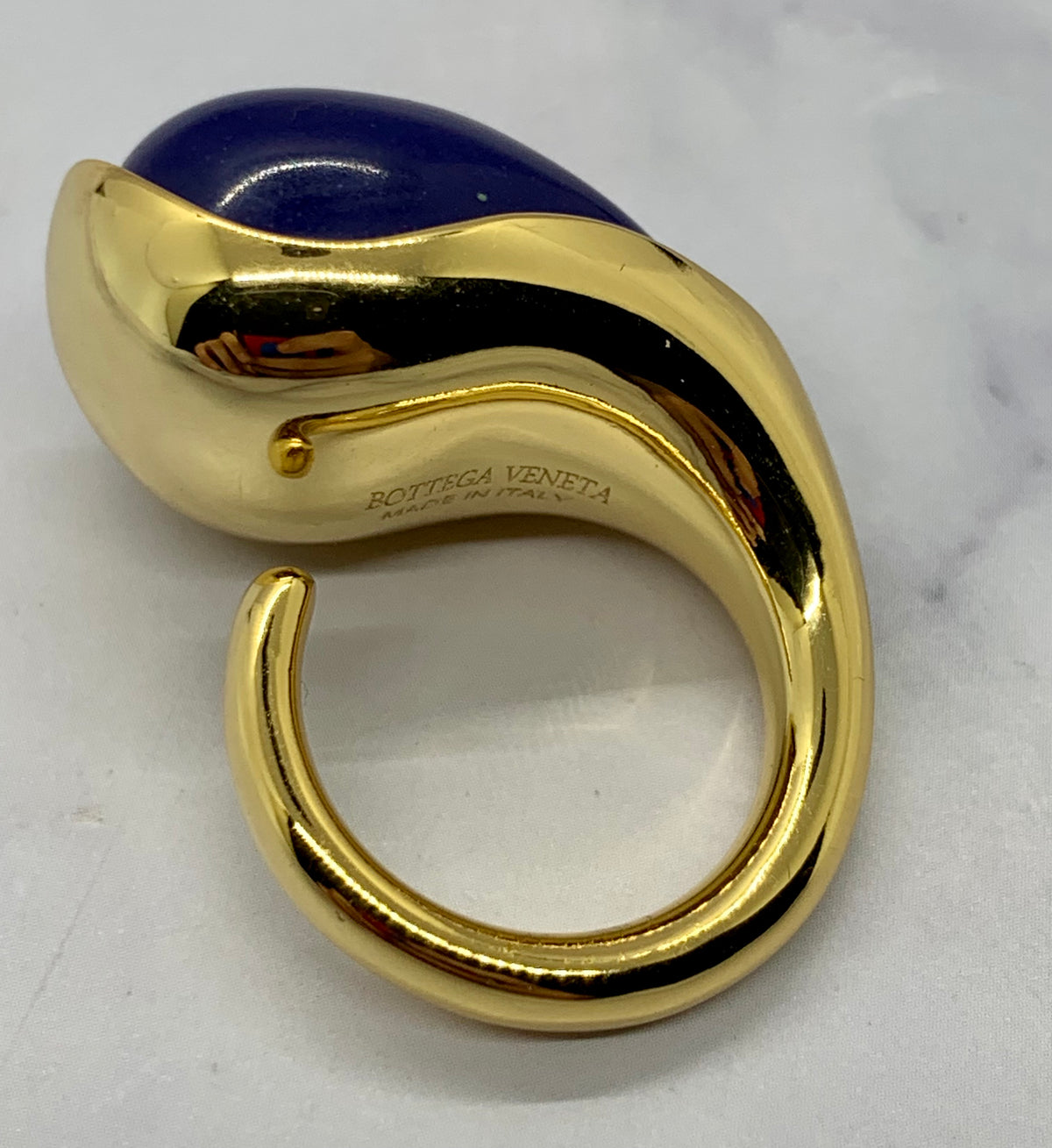 BOTTEGA VENETA Blue Stone Ring - S7 M - Pre owned