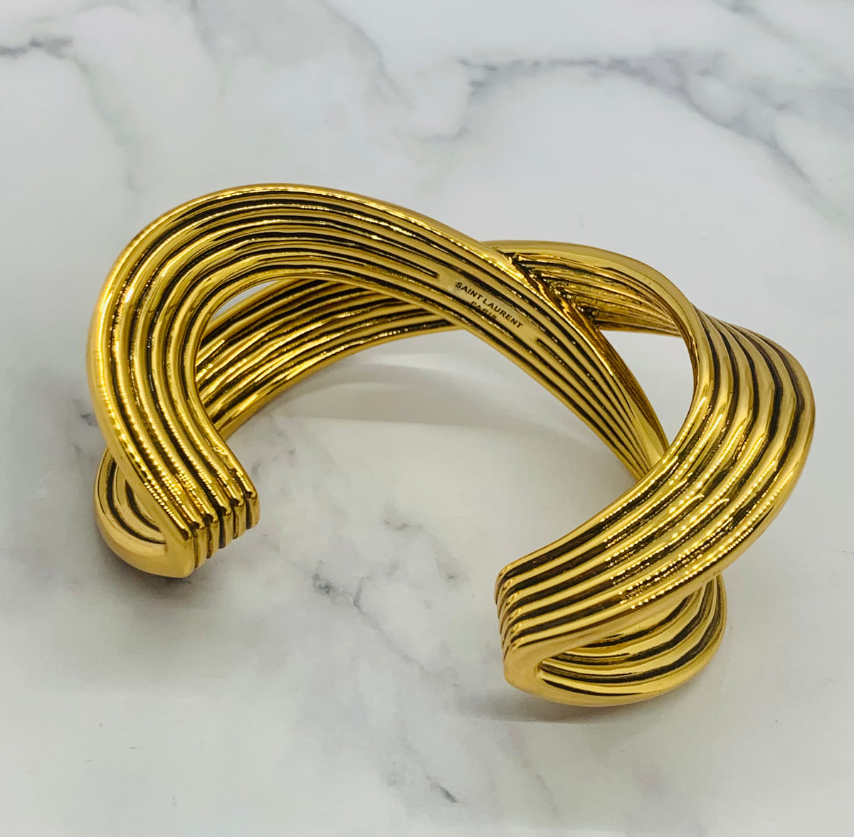 YSL YVES SAINT LAURENT Twisted Infinity Cuff Bracelet - Pre owned