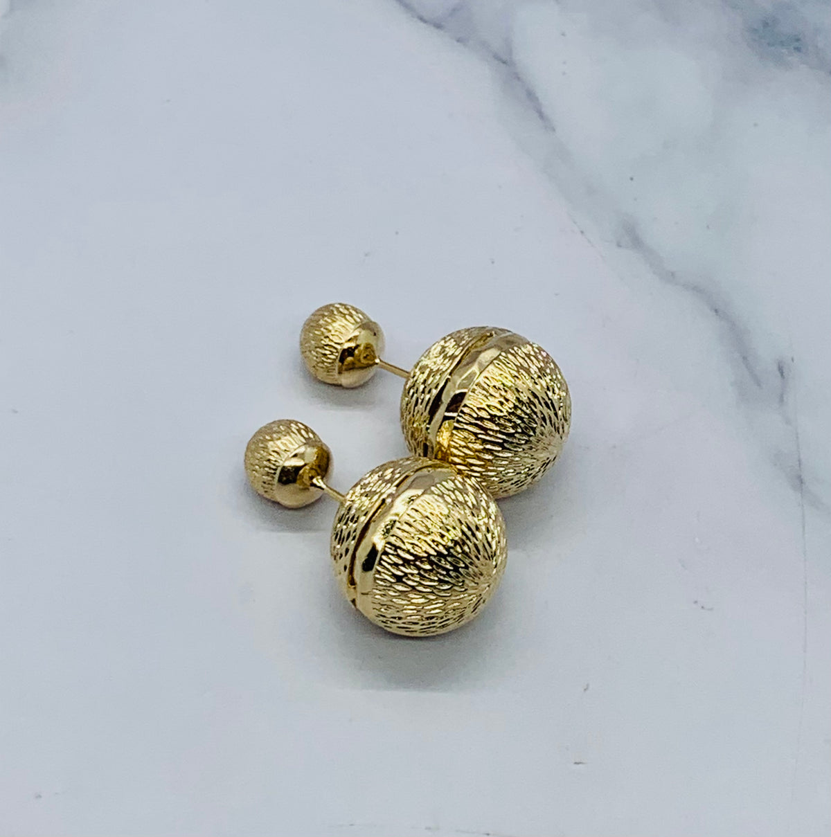 CHRISTIAN DIOR Light Gold Tribale Earrings - Pre owned