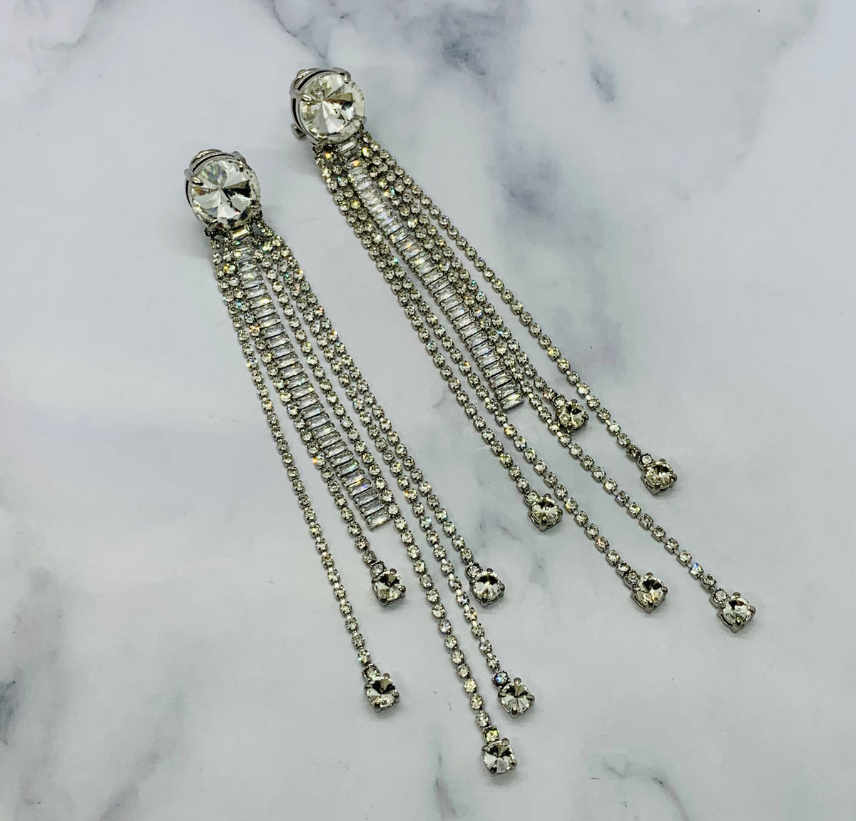 MIU MIU Rhinestone Clip On Earrings - Pre owned