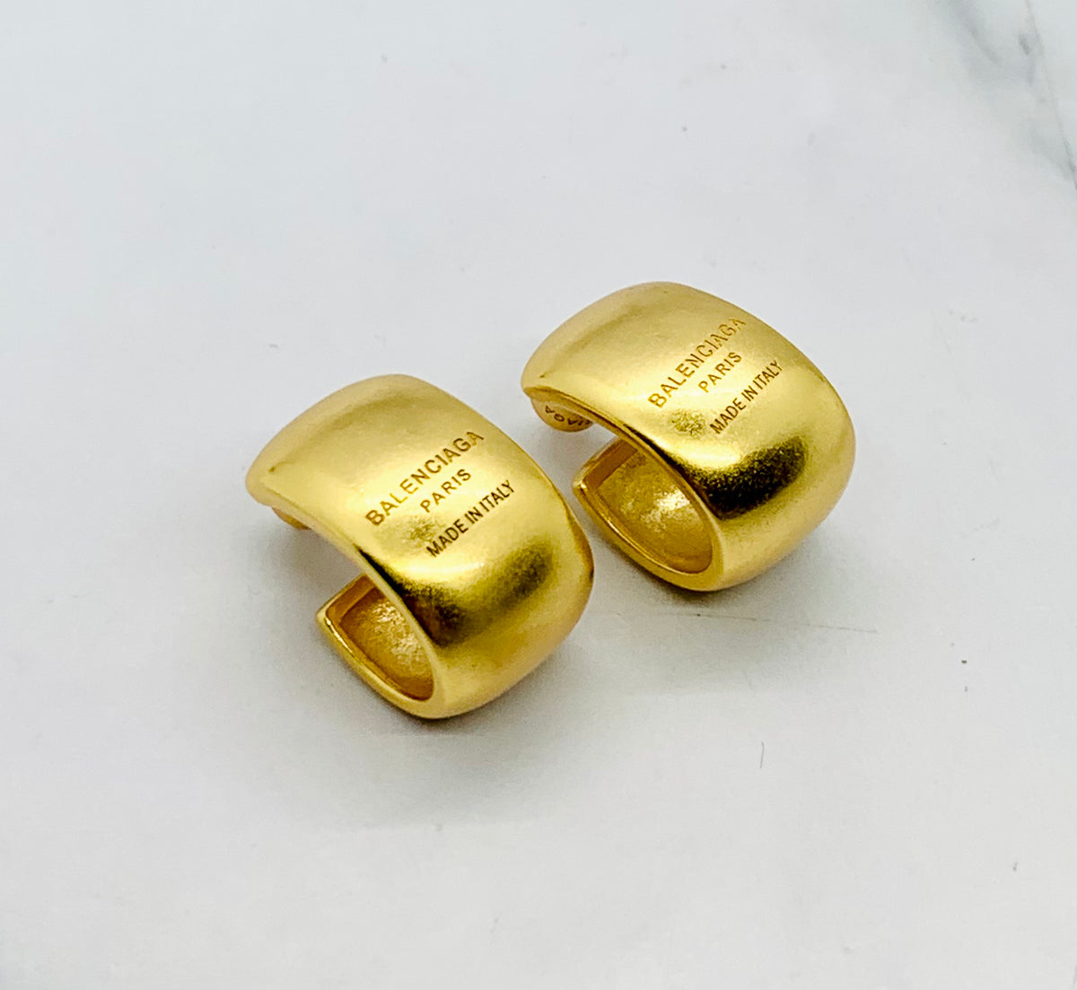 BALENCIAGA Monogram Hug Earrings - Pre owned