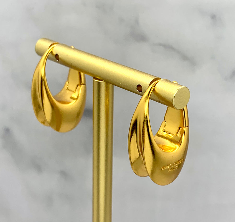 YVES SAINT LAURENT Gold Hoop Earrings - Pre owned