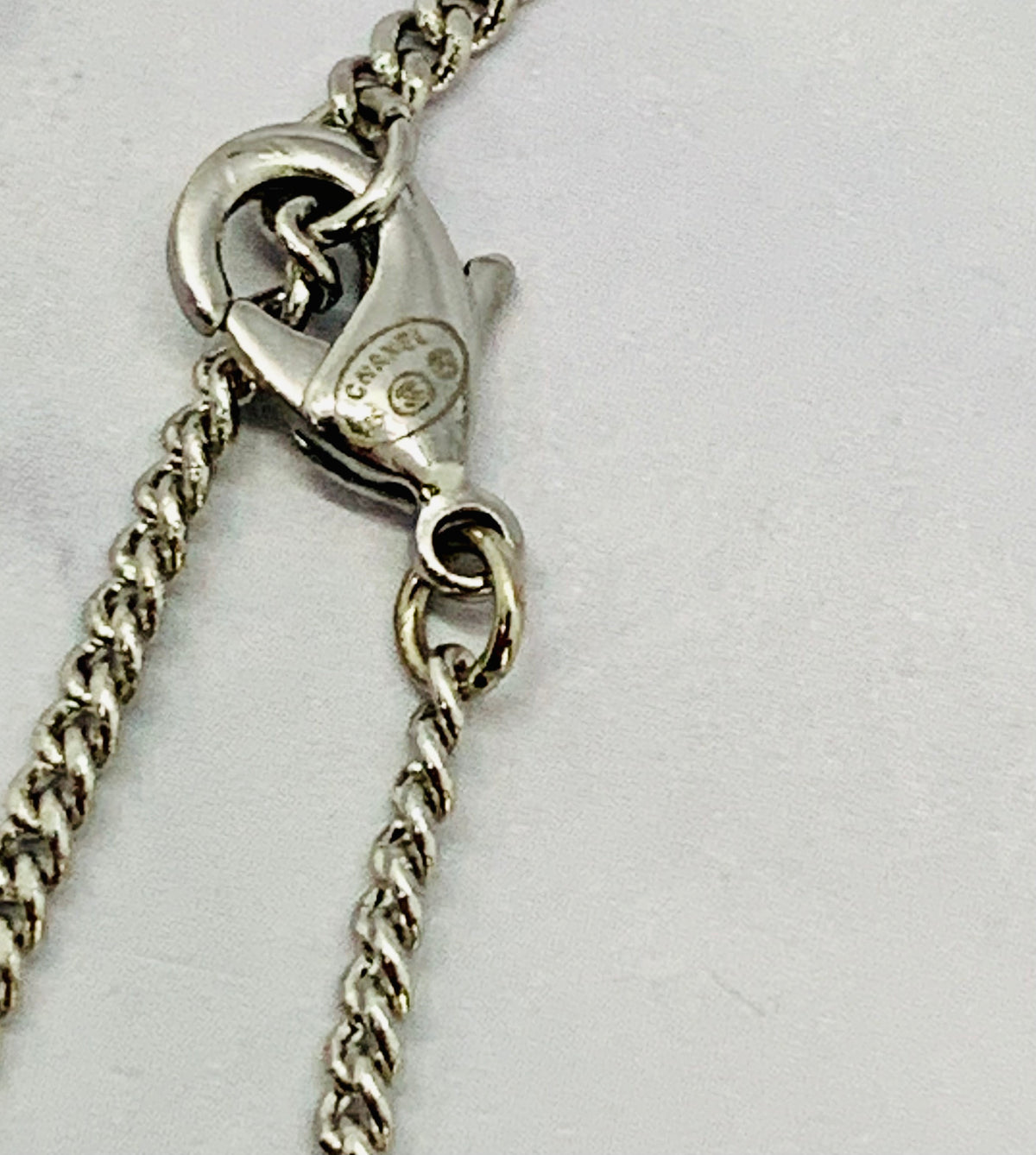 CHANEL CC Pink Rhinestone Necklace - USED