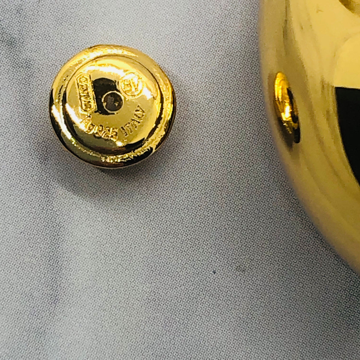 BOTTEGA VENETA Gold Tone Tear Drop Earrings - Pre owned