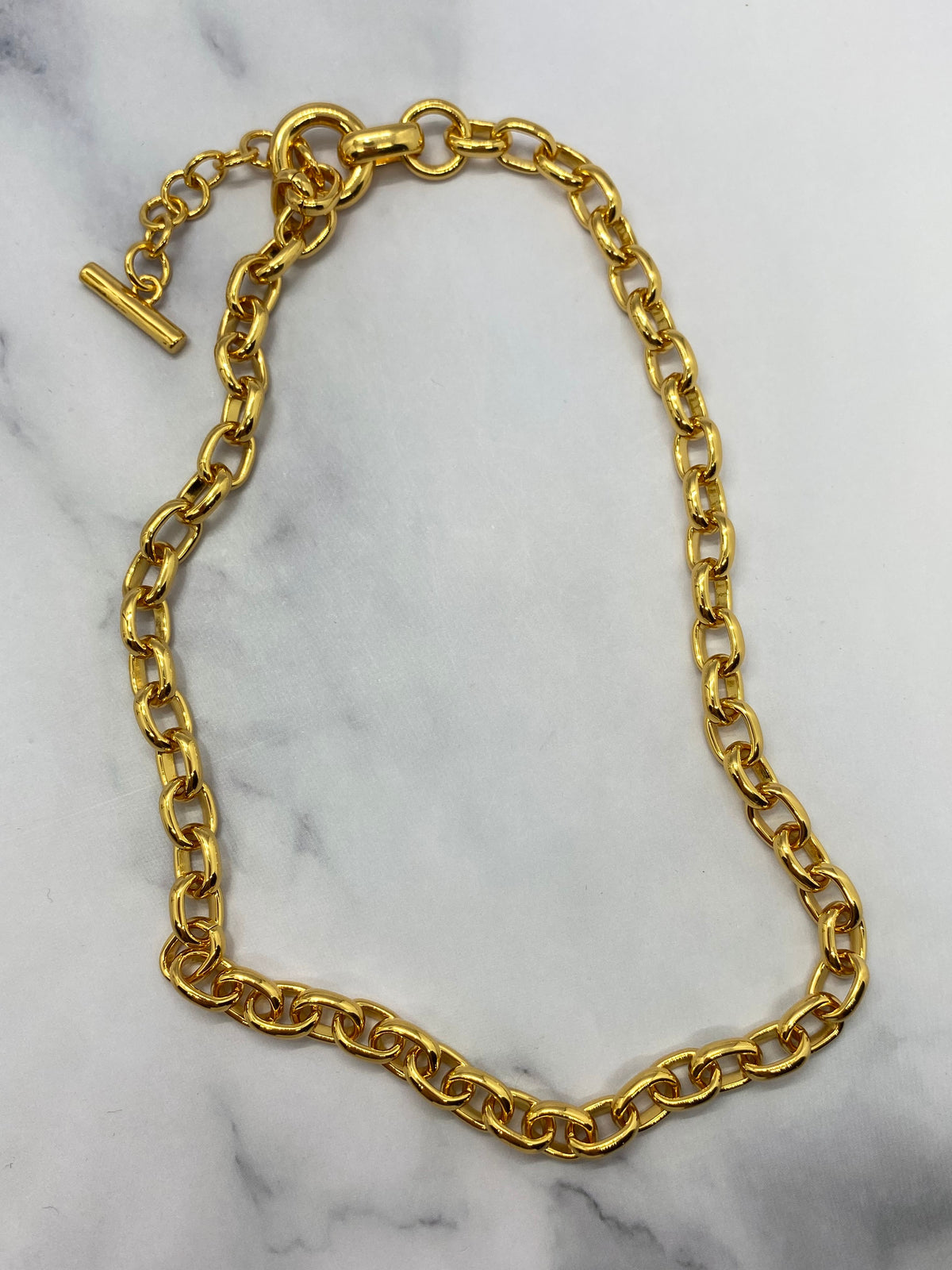 BOTTEGA VENETA Gold Minimal Chain Necklace - Pre owned