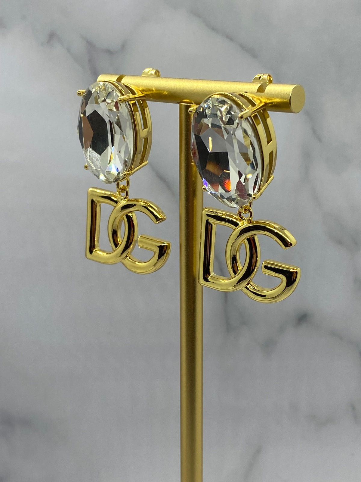 DOLCE & GABBANA D&G Rhinestone Earrings - Pre owned