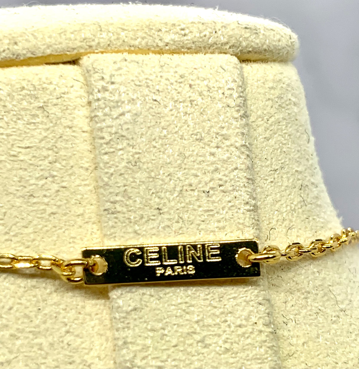 CELINE Gold Tone Bolero Necklace - Pre owned