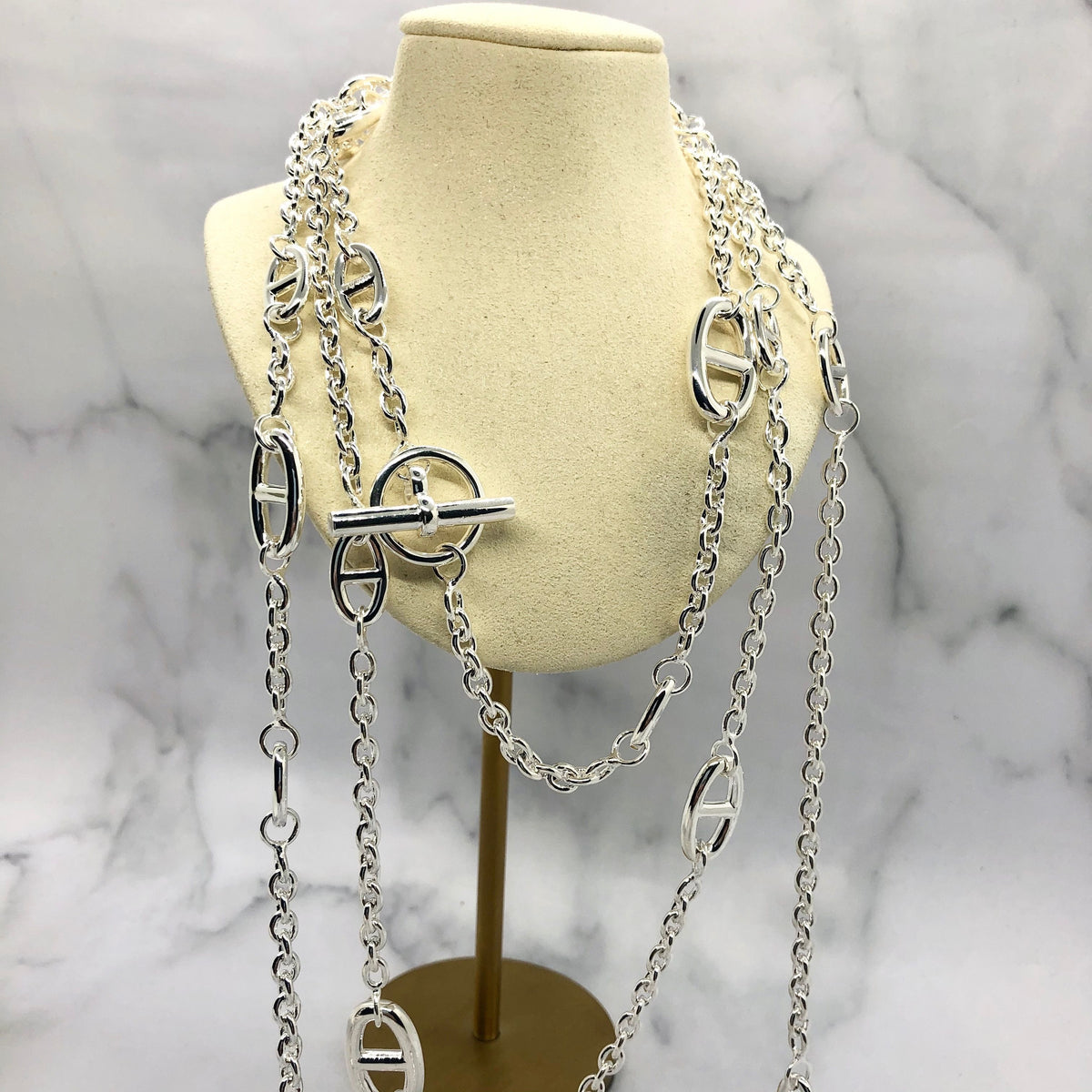 Hermes Farandole Long Silver Necklace - Pre owned