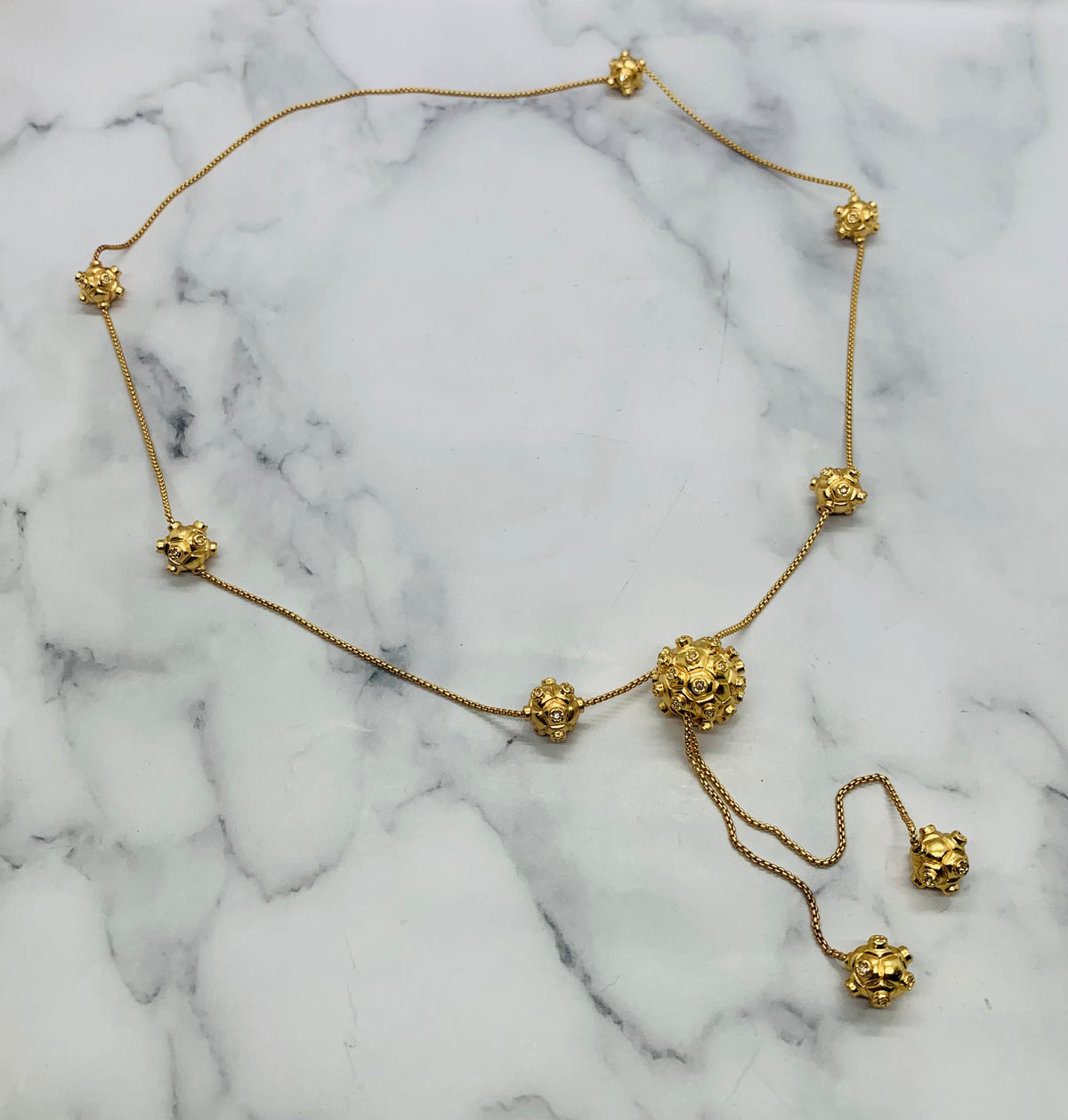 BOTTEGA VENETA Cluster Pendant Necklace - Pre owned