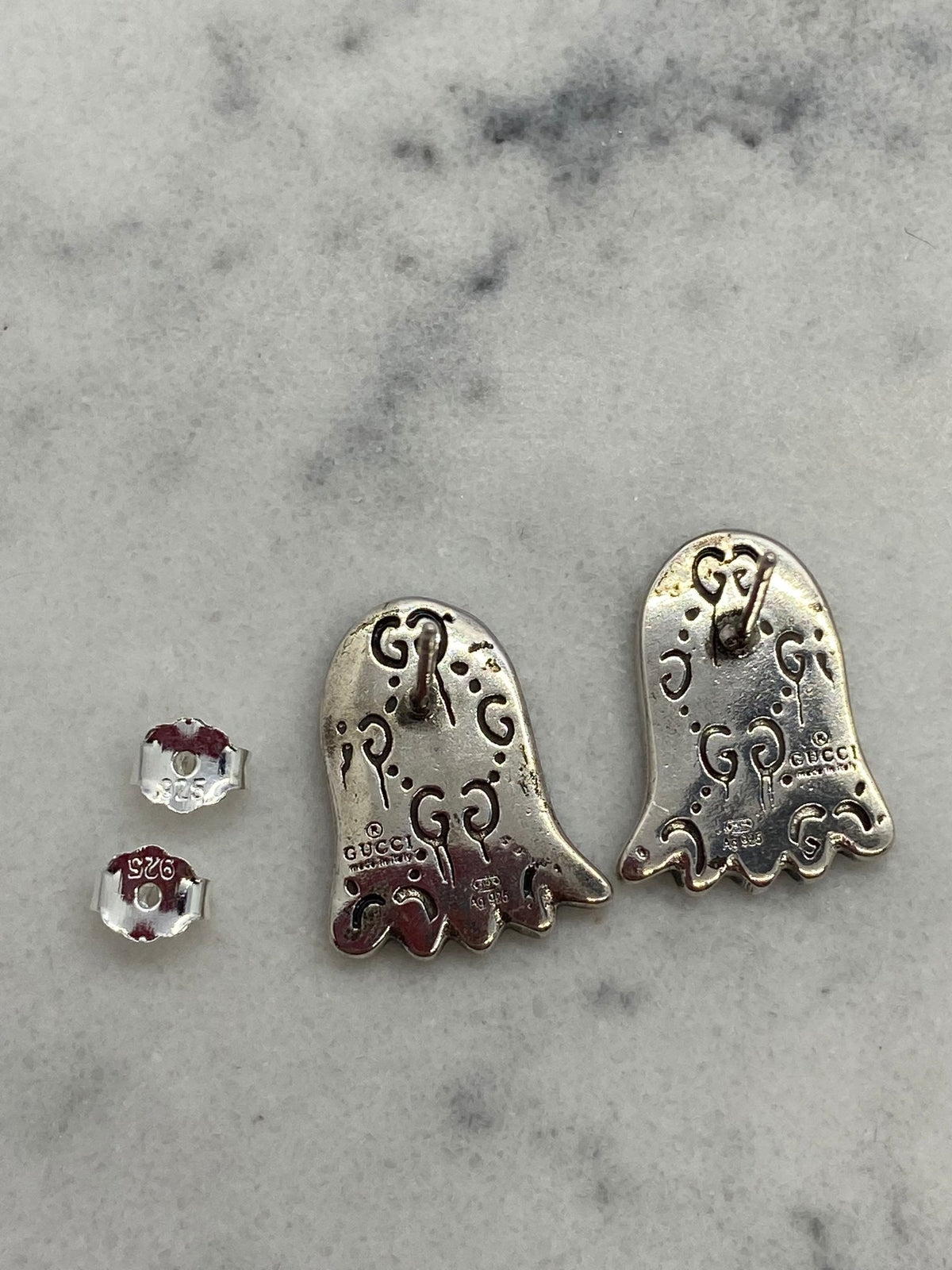 GUCCI Ghost Rhinestone Earrings - Pre owned
