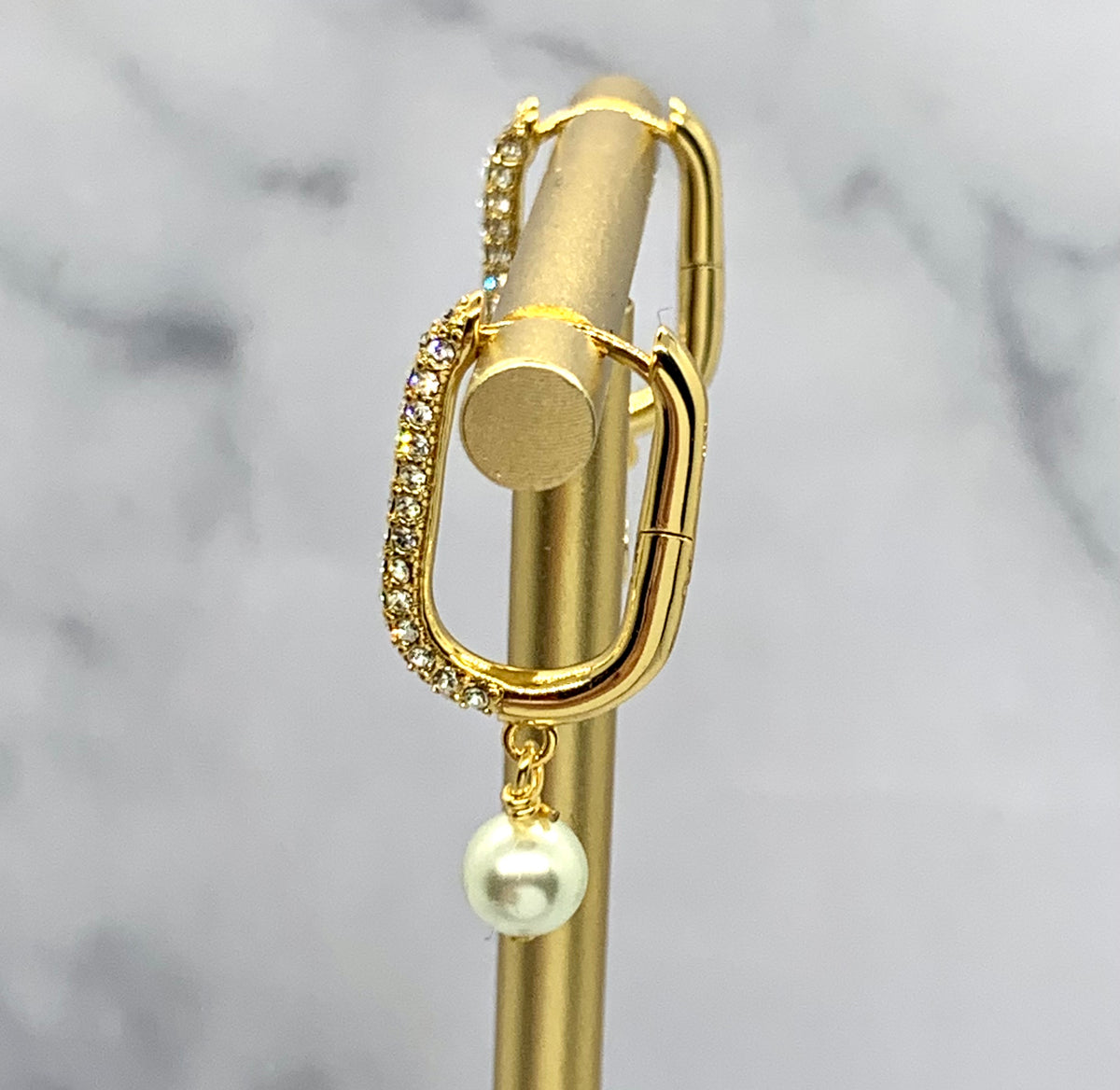 CHRISTIAN DIOR CD Hoop Earrings - Pre owned